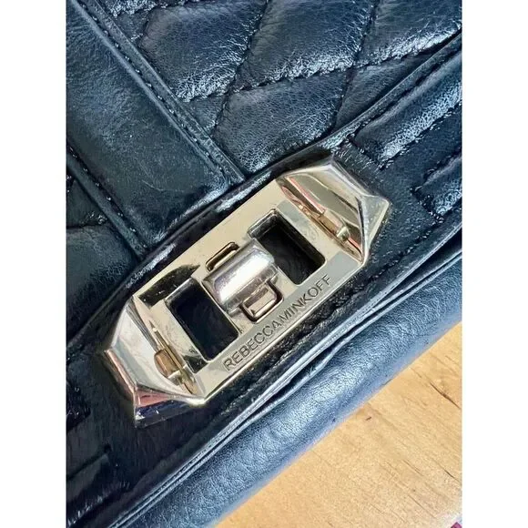 Rebecca Minkoff quilted Love Crossbody Bag in Black - Picture 2 of 12